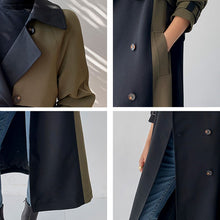 Load image into Gallery viewer, Chic European Style Trench Navy & Olive Coat
