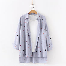 Load image into Gallery viewer, Loose Polka Dot College Style Shirt