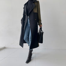 Load image into Gallery viewer, Chic European Style Trench Navy & Olive Coat