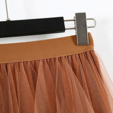 Load image into Gallery viewer, Sweet Free Size Tulle Hem Mesh Tutu Skirt