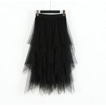 Load image into Gallery viewer, Sweet Free Size Tulle Hem Mesh Tutu Skirt