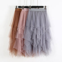 Load image into Gallery viewer, Sweet Free Size Tulle Hem Mesh Tutu Skirt