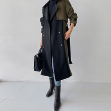 Load image into Gallery viewer, Chic European Style Trench Navy & Olive Coat