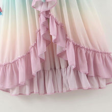 Load image into Gallery viewer, Gradient Cotton Candy Ruffle Chiffon Maxi Dress