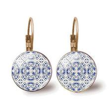 Load image into Gallery viewer, Mandala Portuguese Flower Earrings