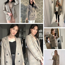 Load image into Gallery viewer, Vintage Smart Casual Plaid Blazer Jacket
