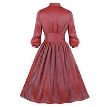Load image into Gallery viewer, Retro Designer Midi Glitter Pleated Dress