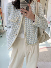 Load image into Gallery viewer, Chic Vintage French Tweed Blazer Jacket