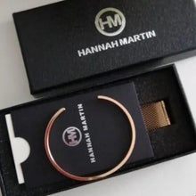 Load image into Gallery viewer, Ariana Black Rose Gold Watch Bracelet Set