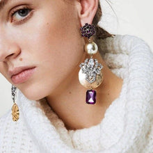 Load image into Gallery viewer, Designer Statement Pearls Drop Earrings