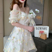 Load image into Gallery viewer, Vintage Fairy Floral Chiffon Mini Dress
