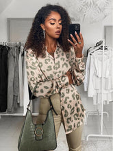 Load image into Gallery viewer, Vintage Chic Africa Safari Globetrotter Satin Blouse