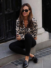 Load image into Gallery viewer, Vintage Chic Africa Safari Globetrotter Satin Blouse