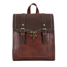 Load image into Gallery viewer, Vintage College Style Leather Backpack
