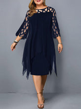 Load image into Gallery viewer, Elegant Plus Size Lace Mesh Party Dress