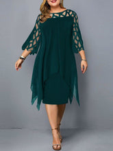 Load image into Gallery viewer, Elegant Plus Size Lace Mesh Party Dress