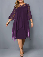 Load image into Gallery viewer, Elegant Plus Size Lace Mesh Party Dress