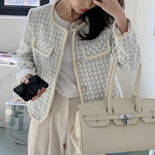 Load image into Gallery viewer, Chic Vintage French Tweed Blazer Jacket