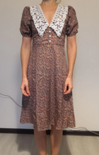 Load image into Gallery viewer, Vintage Floral Lapel Lace Collar Midi Dress - Pretty Fashionation