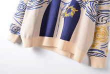 Load image into Gallery viewer, Vintage Artsy Van Gogh Pullover Sweater - Pretty Fashionation