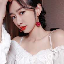 Load image into Gallery viewer, Gold Plated Sweet Sakura Cherry Dang Drop Earrings - Pretty Fashionation