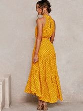 Load image into Gallery viewer, Sweet Polka Dot Halter Strapless Maxi Dress