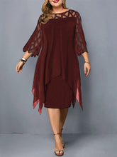 Load image into Gallery viewer, Elegant Plus Size Lace Mesh Party Dress