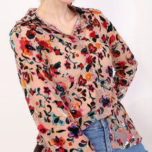 Load image into Gallery viewer, Sheer Floral Embroidery Blouse