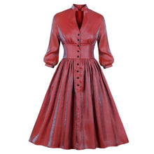 Load image into Gallery viewer, Retro Designer Midi Glitter Pleated Dress