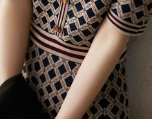 Load image into Gallery viewer, Vintage Designer Brocade Plaid Shirt Dress - Pretty Fashionation
