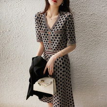 Load image into Gallery viewer, Vintage Designer Brocade Plaid Shirt Dress - Pretty Fashionation