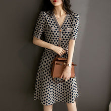 Load image into Gallery viewer, Vintage Designer Brocade Plaid Shirt Dress - Pretty Fashionation