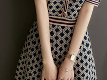 Load image into Gallery viewer, Vintage Designer Brocade Plaid Shirt Dress - Pretty Fashionation