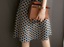 Load image into Gallery viewer, Vintage Designer Brocade Plaid Shirt Dress - Pretty Fashionation