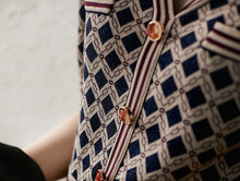 Load image into Gallery viewer, Vintage Designer Brocade Plaid Shirt Dress - Pretty Fashionation