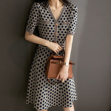 Load image into Gallery viewer, Vintage Designer Brocade Plaid Shirt Dress - Pretty Fashionation