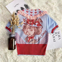 Load image into Gallery viewer, Vintage Peter Pan Collar Ruffles Knit Cardigan Sweater