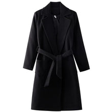 Load image into Gallery viewer, Wool Blend Pockets Belted Parka Coat - Pretty Fashionation