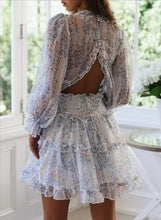 Load image into Gallery viewer, Vintage Bohemian Turquoise Sweet Blue Ruffles Dress - Pretty Fashionation
