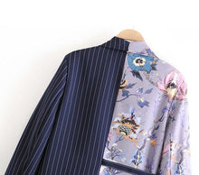 Load image into Gallery viewer, Vintage Floral Patchwork With Belt Blazer - Pretty Fashionation