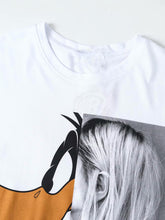 Load image into Gallery viewer, Daffy Duck Cartoon Print T-shirt - Pretty Fashionation
