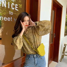 Load image into Gallery viewer, Vintage Sweet Floral Chiffon Ruffles Blouse - Pretty Fashionation