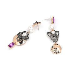 Load image into Gallery viewer, Designer Statement Pearls Drop Earrings