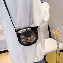 Load image into Gallery viewer, Retro Plaid Saddle Crossbody Messenger Bag - Pretty Fashionation