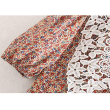 Load image into Gallery viewer, Vintage Floral Lapel Lace Collar Midi Dress - Pretty Fashionation