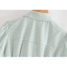 Load image into Gallery viewer, Chic Vintage Puff Sleeves Plaid Mini Dress - Pretty Fashionation