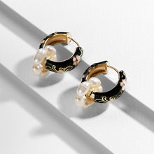 Load image into Gallery viewer, Gold Plated Boho Flower Hoop Earrings - Pretty Fashionation