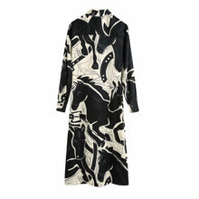 Load image into Gallery viewer, Vintage Equestrian Horse Contrast Graffiti Kimono Dress - Pretty Fashionation
