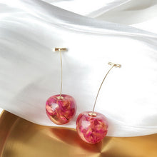 Load image into Gallery viewer, Gold Plated Sweet Sakura Cherry Dang Drop Earrings - Pretty Fashionation