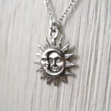 Load image into Gallery viewer, Dainty Gold/Silver Sun and Moon Charm Pendant Necklace - Pretty Fashionation